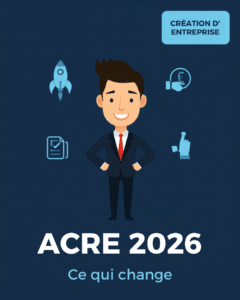 Créateur d'entreprise découvrant les nouvelles règles ACRE 2026 pour alléger ses cotisations sociales au démarrage de son activité